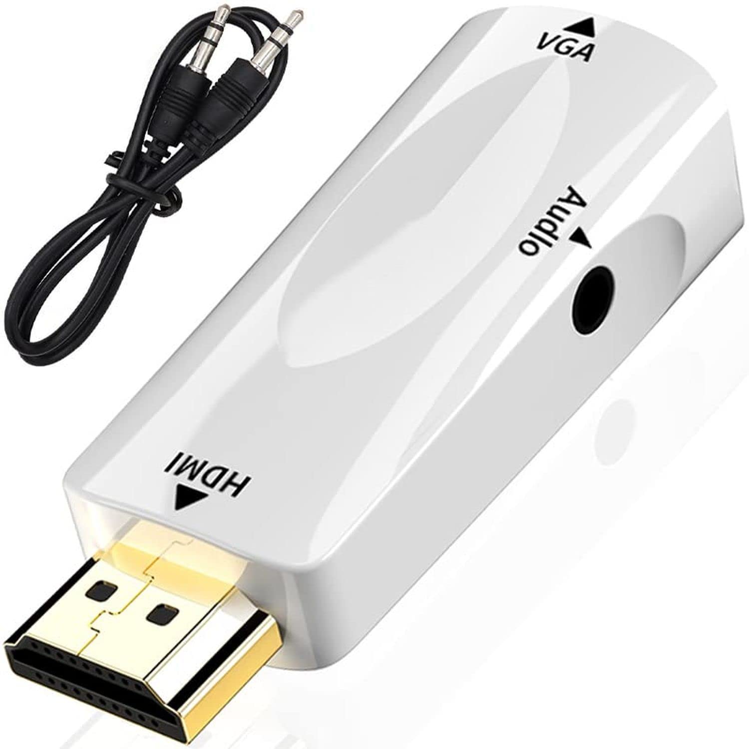 Adaptateur HDMI Vers VGA Avec Audio - Convertisseur 1080p 60Hz Pour PC/TV