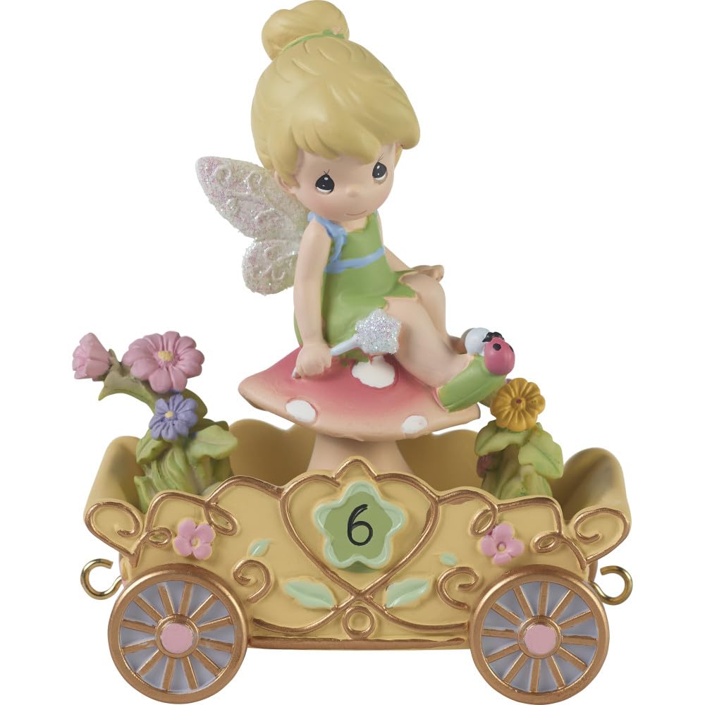 Precious Moments Disney Showcase Collection, Tinker Bell Happy Birthday Parade Figurine, Age 6, Resin Craft, 104408