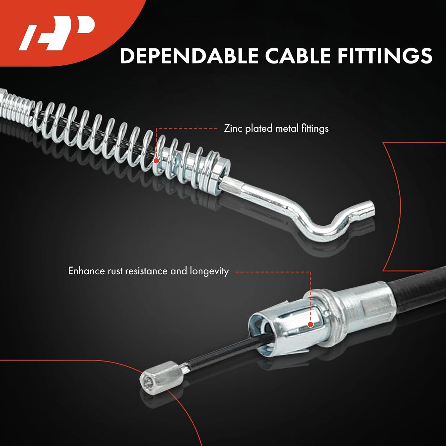 A-Premium Rear Driver Side Parking Brake Cable Assembly Compatible with Dodge and Chrysler Models: Durango 2007-2009, Aspen 2007-2009