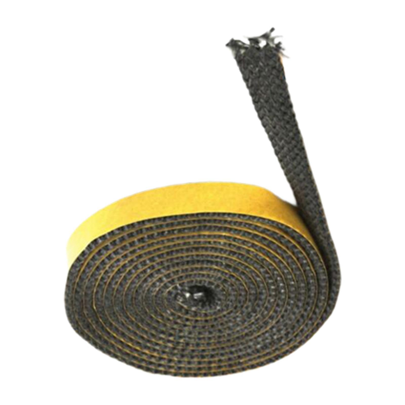 Pixzcsa Replacement Fiberglass Flat Gasket Tape Securely Attached Ensuring Stoves Remain Reliable And Efficient Stoves Fireplace Door Seal Glass Flat Rope, 3X15x2.5m