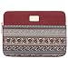 Produktbild 15 Zoll Laptophülle, Bohème Stil Canvas-Gewebe Hülle Sleeve Tasche für Laptop/Notebook Computer/MacBook/MacBook Pro/MacBook Air Wein Rot