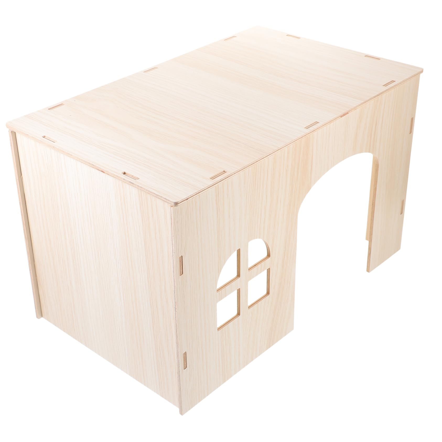 Casetta in Legno per Piccoli Animali, Rifugio Sicuro e Accogliente | Tonalità Beige, Adatta a Criceti e Conigli, Struttura Robusta, per Riposo e Nascondiglio in Gabbia