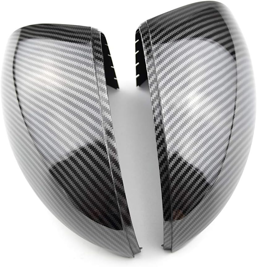 1 Pair Carbon Fiber Pattern Exterior Rearview Mirror Housings Door Mirror Covering Caps Compatible with VW Ti-guan 2008 2009 2010 2011 2012 2013 2014 2015