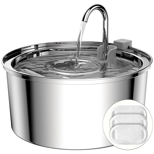 Tomxcute Cat Water Fountain Stainless Steel product photo (Automatic Feeders & Fountains) — ScooterReviewPro review