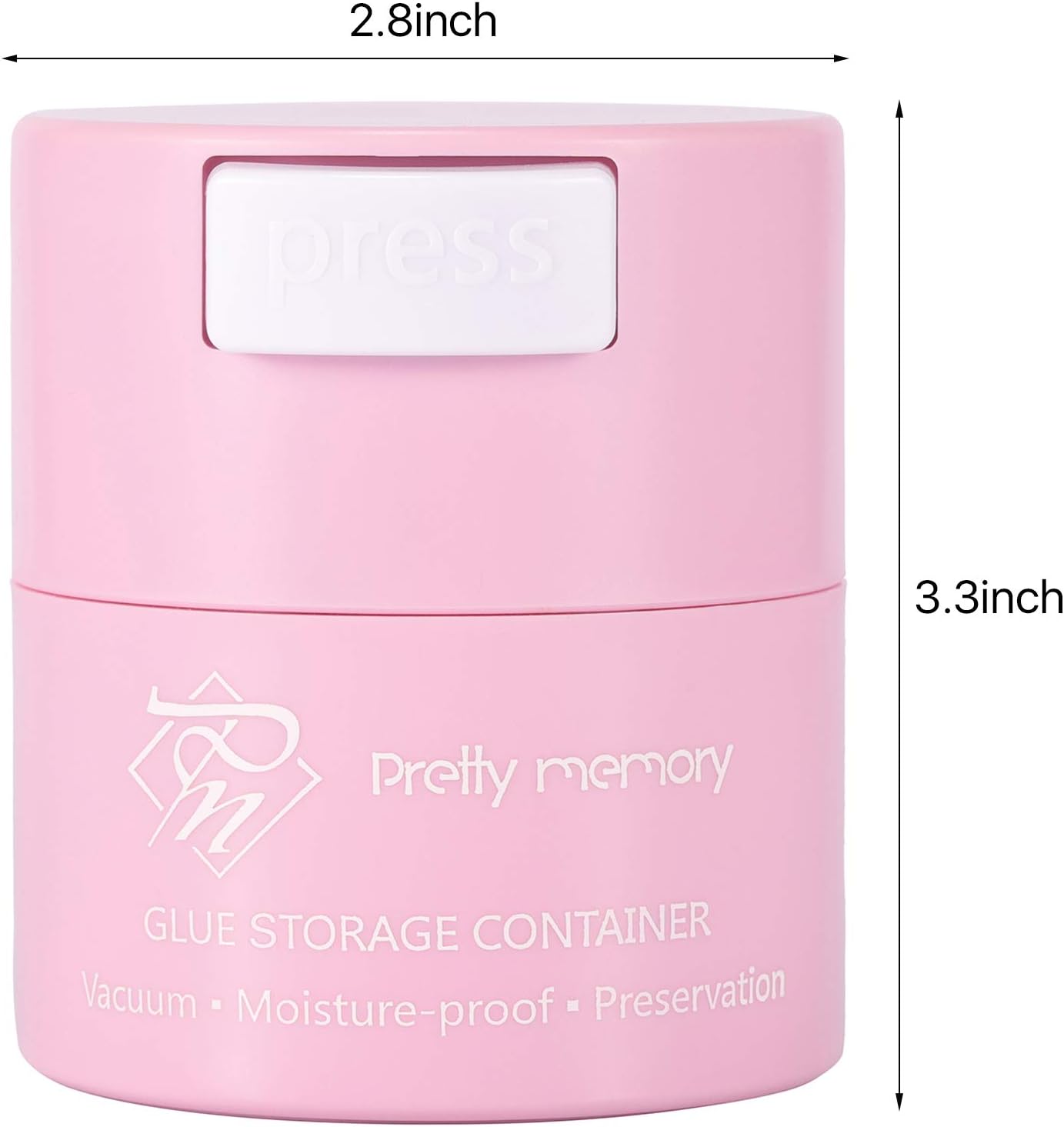 "N/A" Pretty memory Glue Storage Container for Eyelash Extensions Airtight Lash Glue Holder Tank Jar Adhesive Eyelash Extension Supplies, Pink