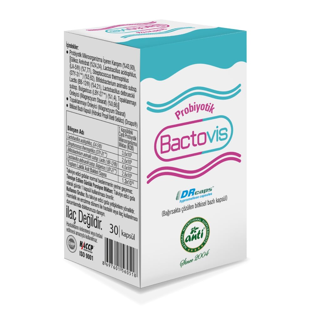 Anti Bactovis 30 Kapsül Gıda Takviyesi