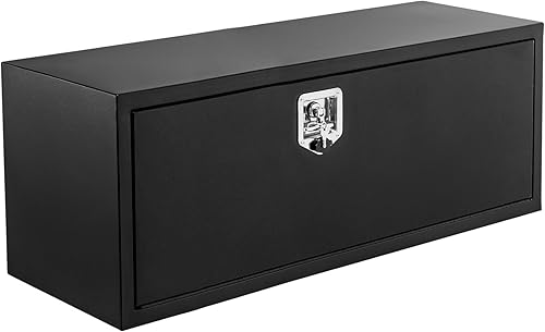 Miniatura 2 de Garvee Caja de herramientas para camión de 30 pulgadas, caja de herramientas de almacenamiento de acero negro, 30 x 18 x 18 pulgadas, organizador de