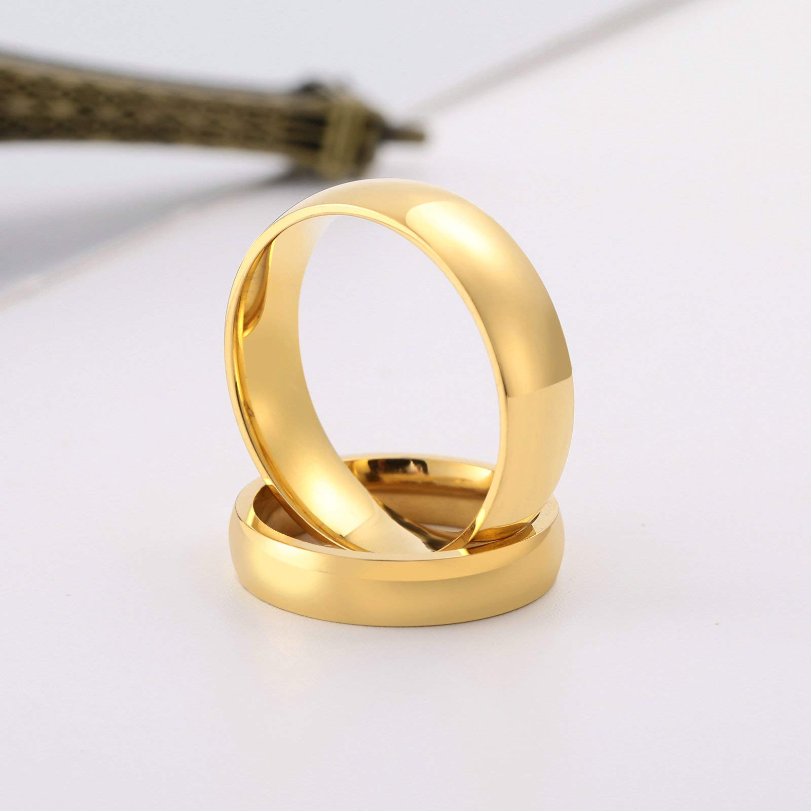 Daesar - Anillo Compromiso Pareja,Anillo Oro Anillo Acero Inoxidable Anillos Mujer Anillos Hombre Anillo Boda