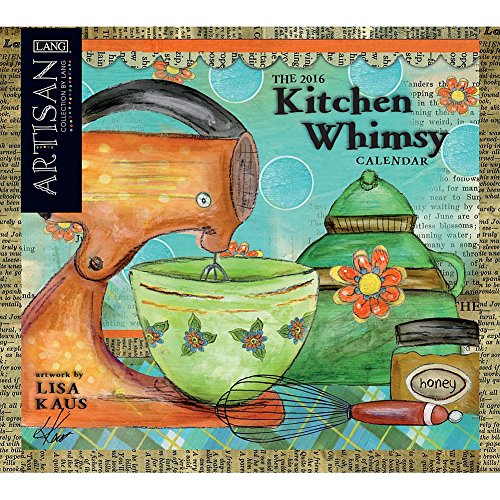 Lang Kitchen Whimsy 2016 Wall Calendar by Lisa Kaus, January 2016 to December 2016, 13.375 x 24 Inches (1001862)