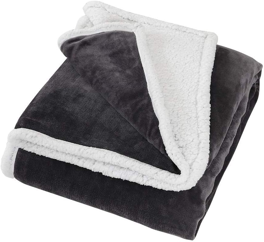 Time2Sleep Reversible King Size Sherpa Throw Blanket for Beds and Sofas (180cm X 200cm). Perfect As a Sofa Throw, Fluffy Blanket Or Bed Throw. King Size Snuggle Blanket