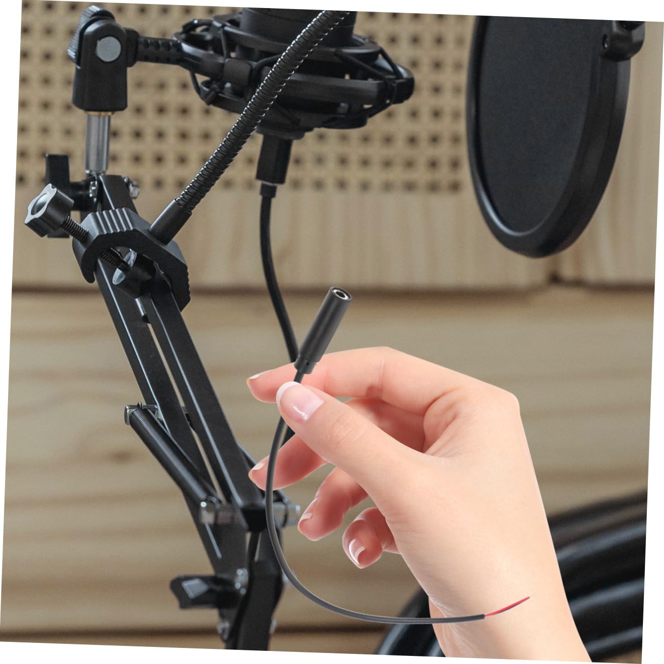 Gatuida 50pezzi Cavo Audio Mono Femmina Fili Nudi Per Riparazione Cuffie e Microfoni Compatibile Con Dispositivi Musicali e Giocattoli Nero