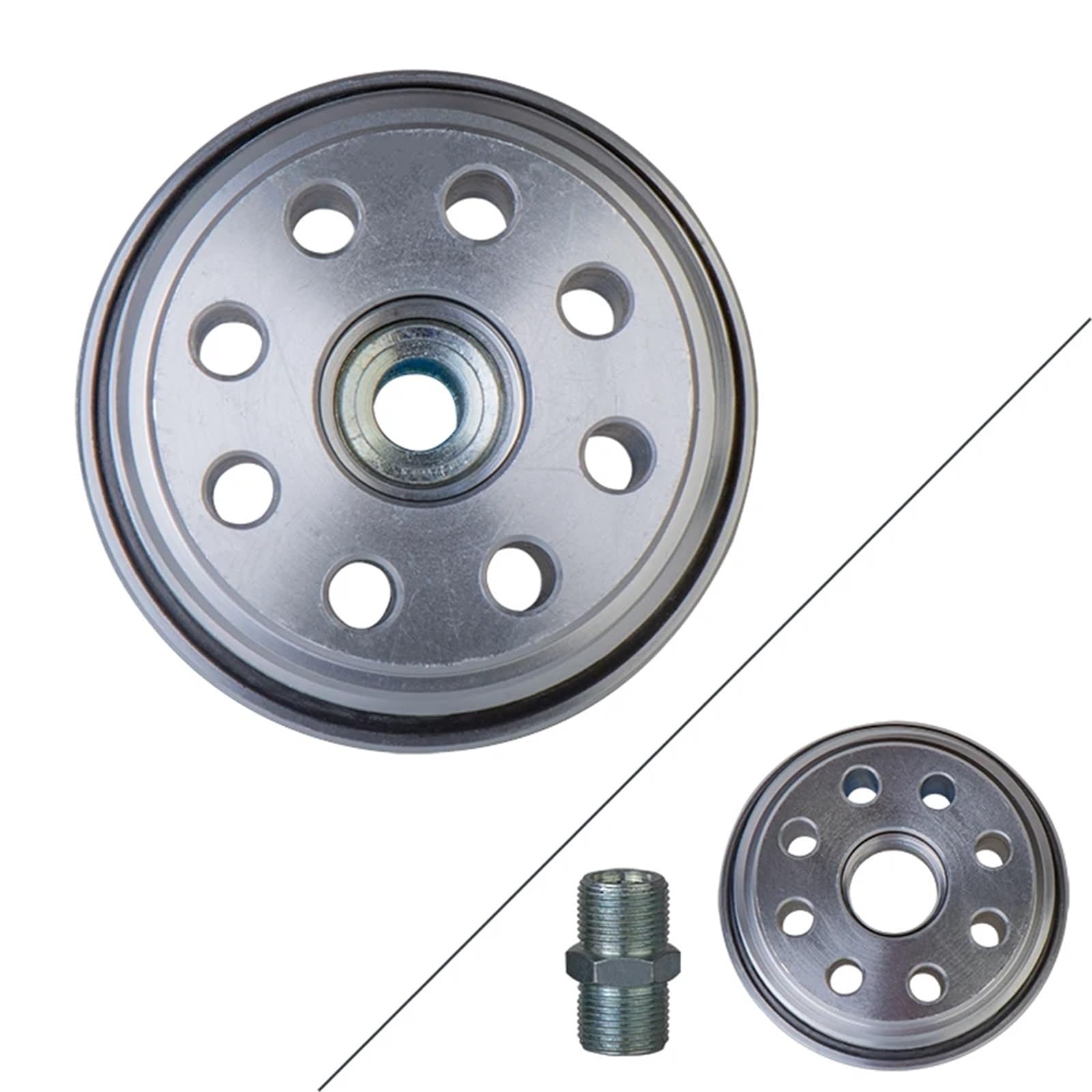 Adaptador de Filtro de Aceite de Aluminio para conversión automática, Placa sándwich de Aceite de Aluminio Billet Compatible con los Modelos Smart Fortwo 450 SW6-SI