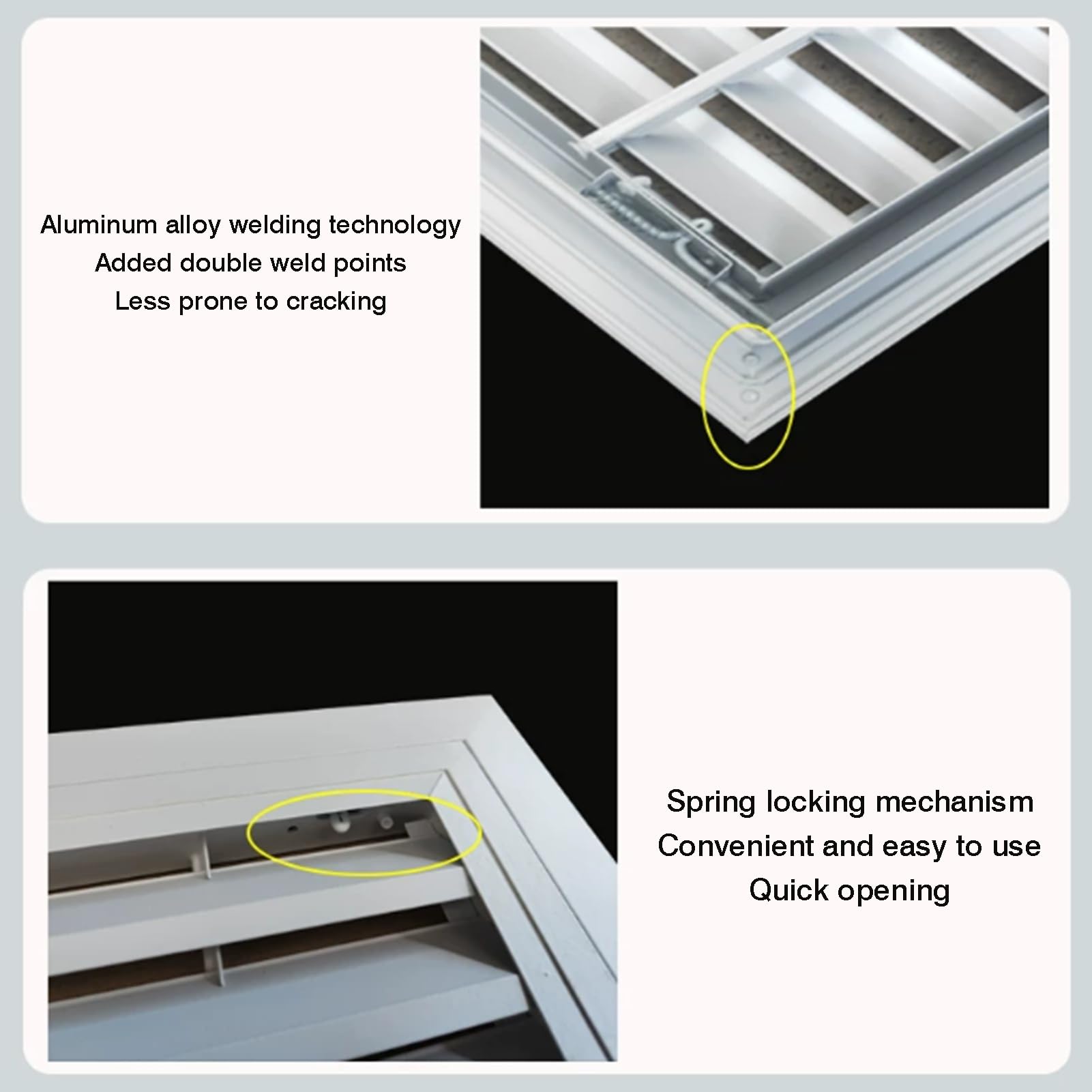 Pannello Di Accesso Con Interruttore A Pulsante, Griglia Del Filtro | Griglia di copertura dello sfiato HVAC in lega di alluminio for soffitto o parete domestica(500x500mm)