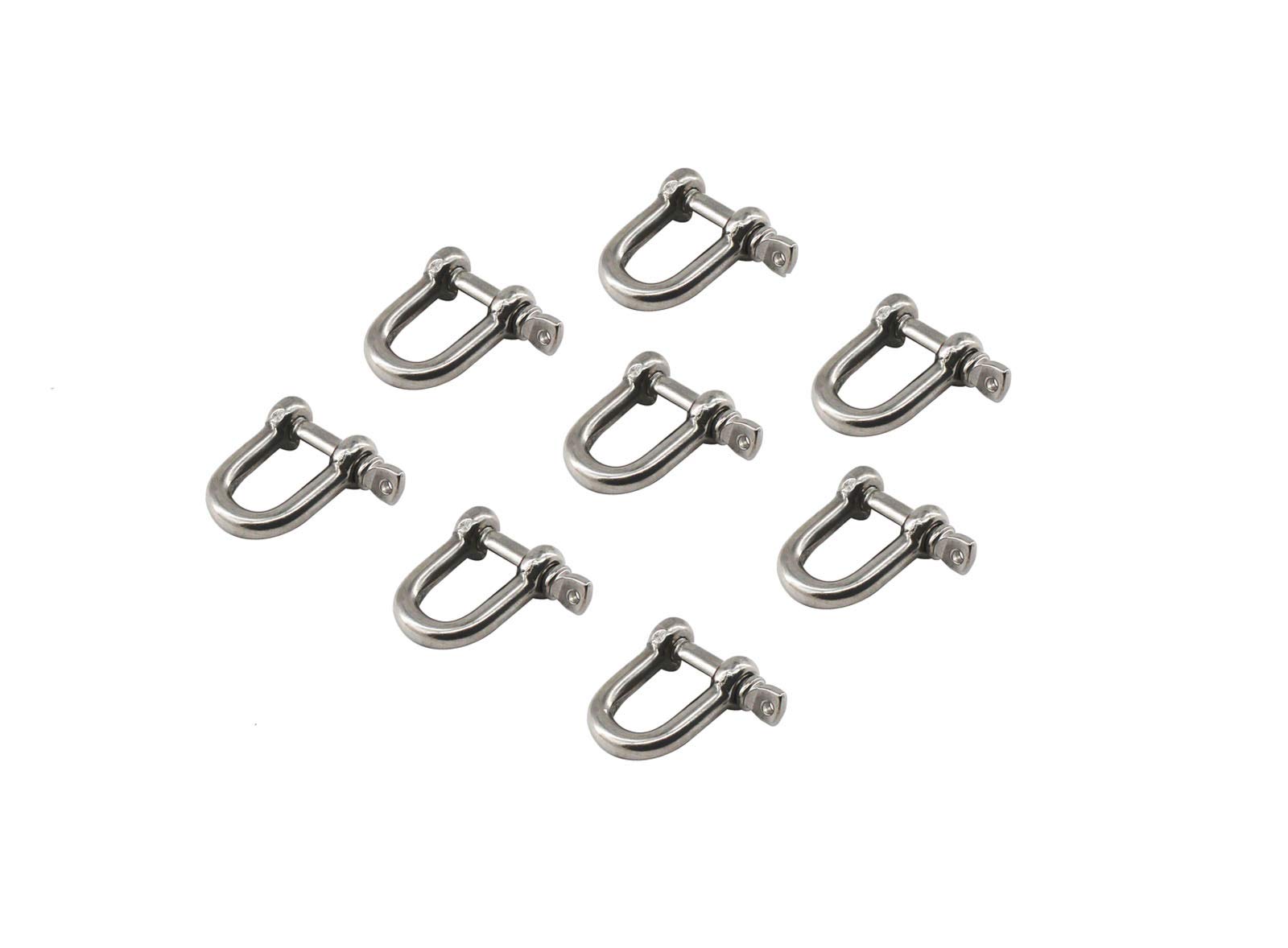 Buy 304 Stainless Steel DShaped Shackle M6(1/4") Screw Pin Anchor Load