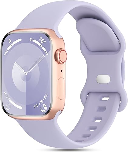 Miniatura 27 de Sport Silicone Band Compatible with Apple Watch 38mm 40mm 41mm 42mm 44mm 45mm 46mm 49mm Women Men, Soft Waterproof Strap Replacement Wristband for