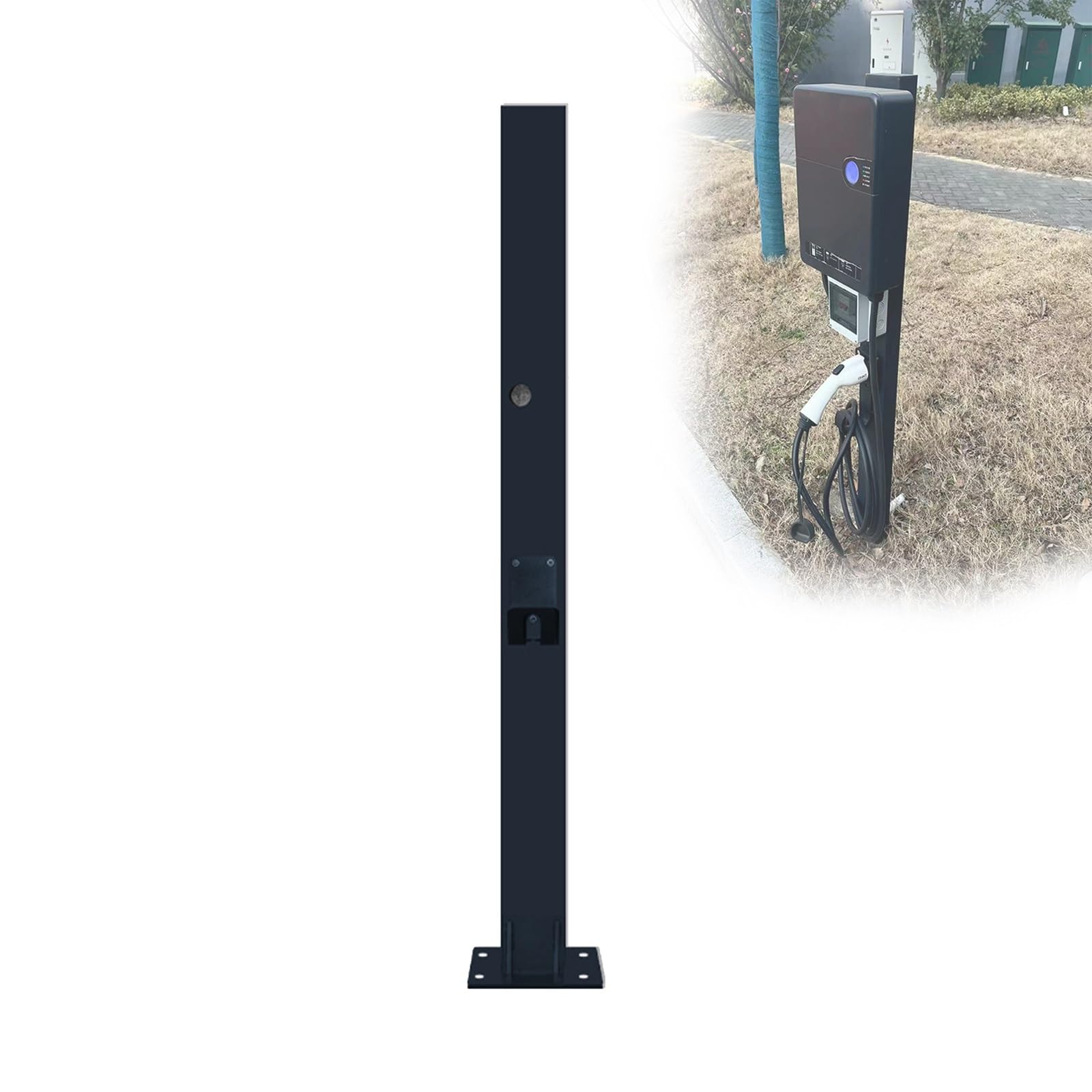 Base di Ricarica per Veicoli elettrici, Supporto di Ricarica per Esterni, Base di Ricarica in Acciaio Inossidabile per Stazione di Ricarica, pila di Ricarica da Pavimento Resistente, Design