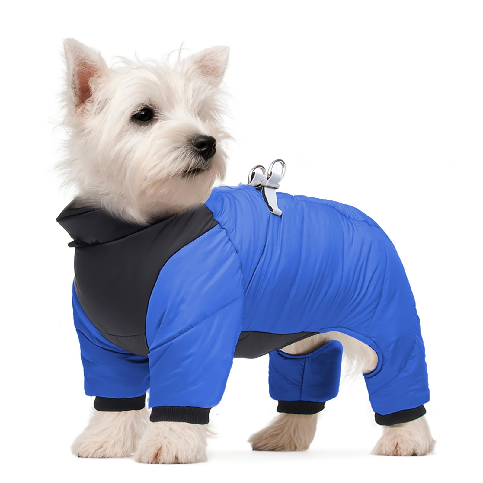 UOSIA Dog Winter Coat Four Legged Warm Dog Jacket Windproof Waterproof Full Body Dog Snowsuit Puppy Snow Jackets Cold Weather Dog Puffer Jacket for Small Medium Dogs