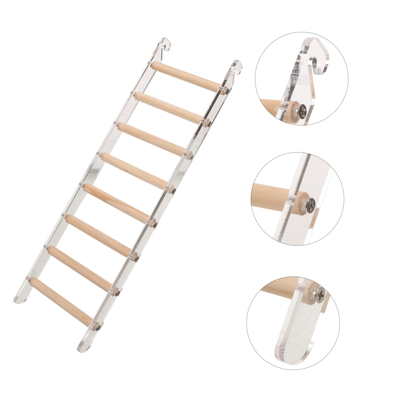Scala Per Arrampicata Per Pappagalli Legno Gioco Interattivo Per Uccelli Domestici Accessorio Per Voliera Adatta Parrocchetti e Piccole Specie Di Uccelli