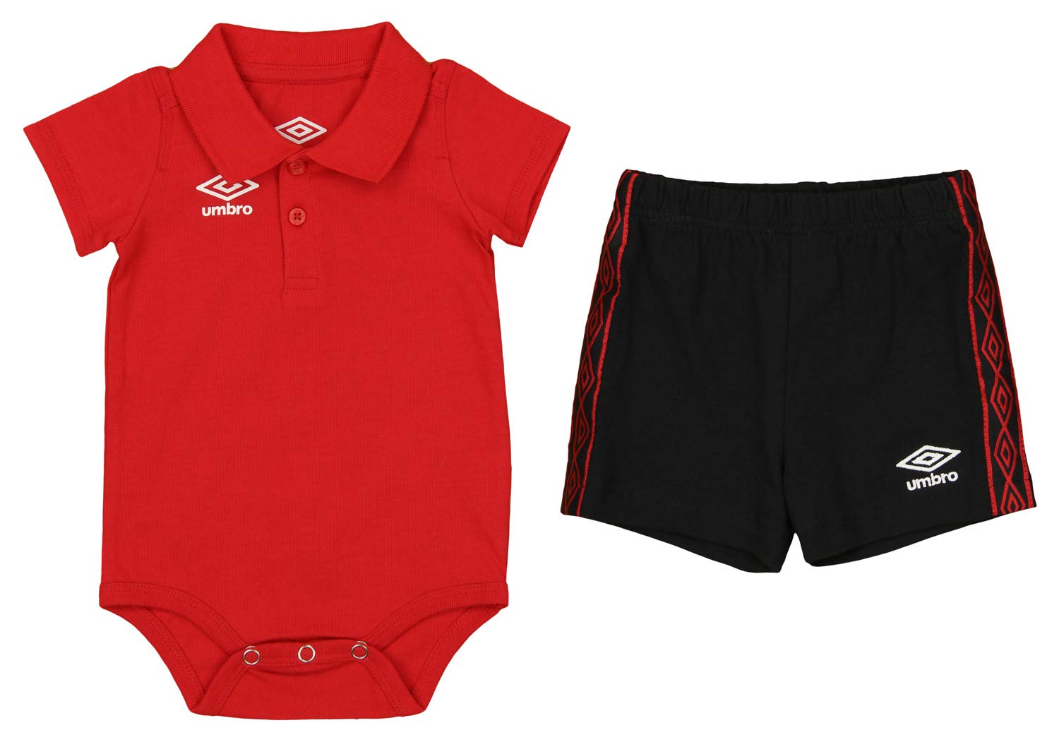 Umbro Newborn Good Sport Creeper & Short S Vermillion/Black Size 36M
