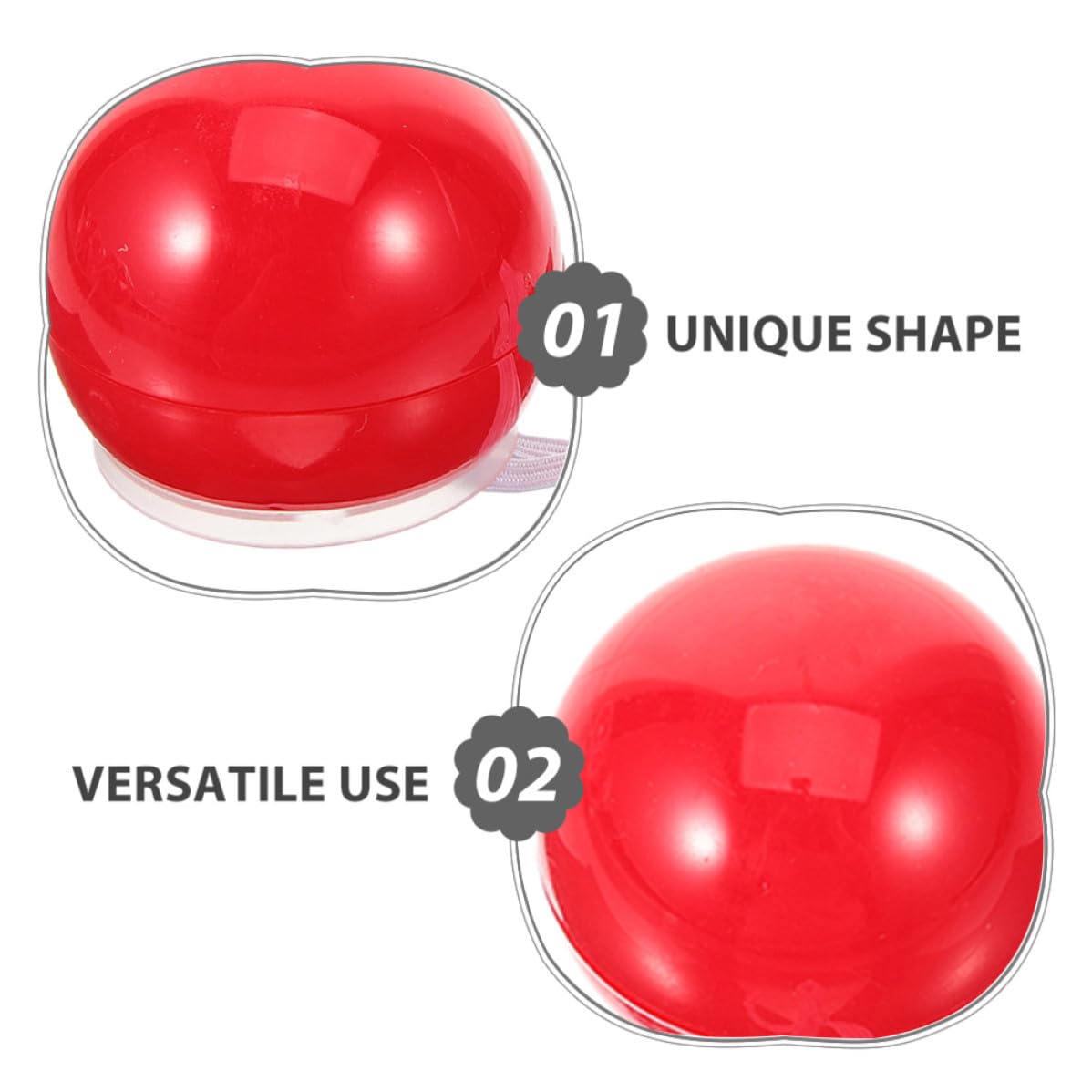 VALICLUD 15 Pezzi Naso da Clown Rosso in Plastica che Lampeggia, Accessorio per Costume Comodo e Facile da Usare, per Feste e Spettacoli Teatrali