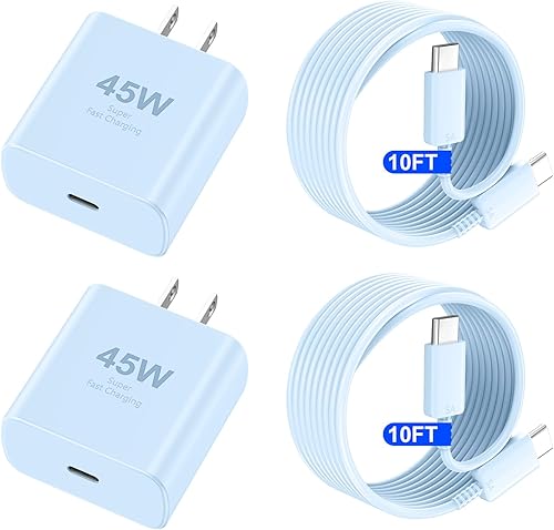 Miniatura 17 de Cargador para iPhone 17 16 Pro Max de carga rápida, 45 W USB C iPhone 17/16 bloque de carga súper rápido con cable de carga tipo C de 10 pies de