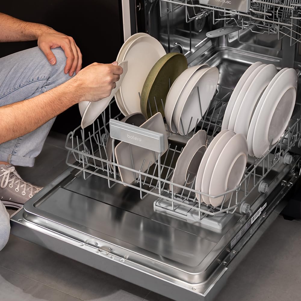 Cecotec Lavastoviglie Indipendente 60 cm Bolero Aguazero 6200 Inox D. Classe D, 14 Posate, 6 Programmi con Dual Zone Wash, Dry+, Turbo Dry+, Mezzo carico, Delay Start e Electronic AquaStop