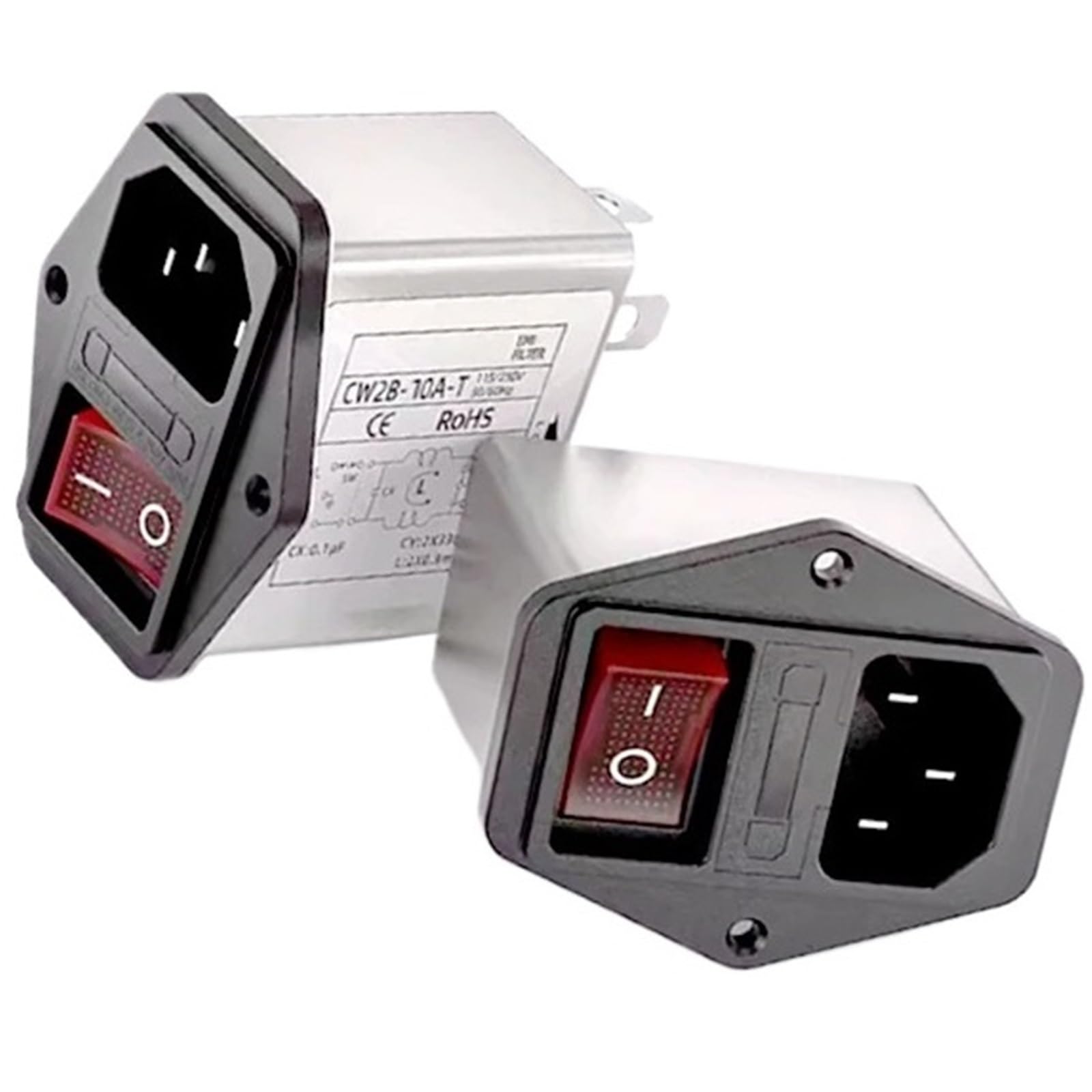 Steckdosen-Netzfilter CW2B-3/6/10A-T Steckdosen-Spülung mit doppeltem Sicherheitsschalter mit Lampeninterferenz CW2B-10A-T(CW2B-3A-T)