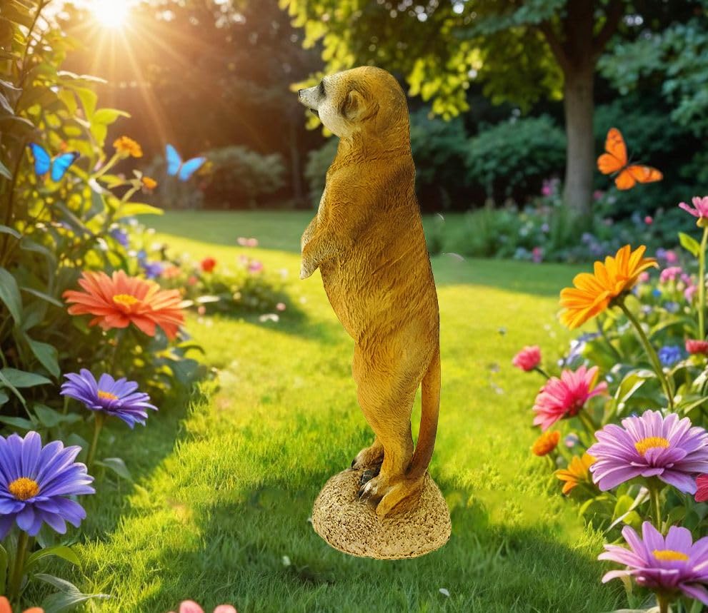 Kremers Schatzkiste Small meerkat standing figure garden figure 20 cm Meercat animal figure