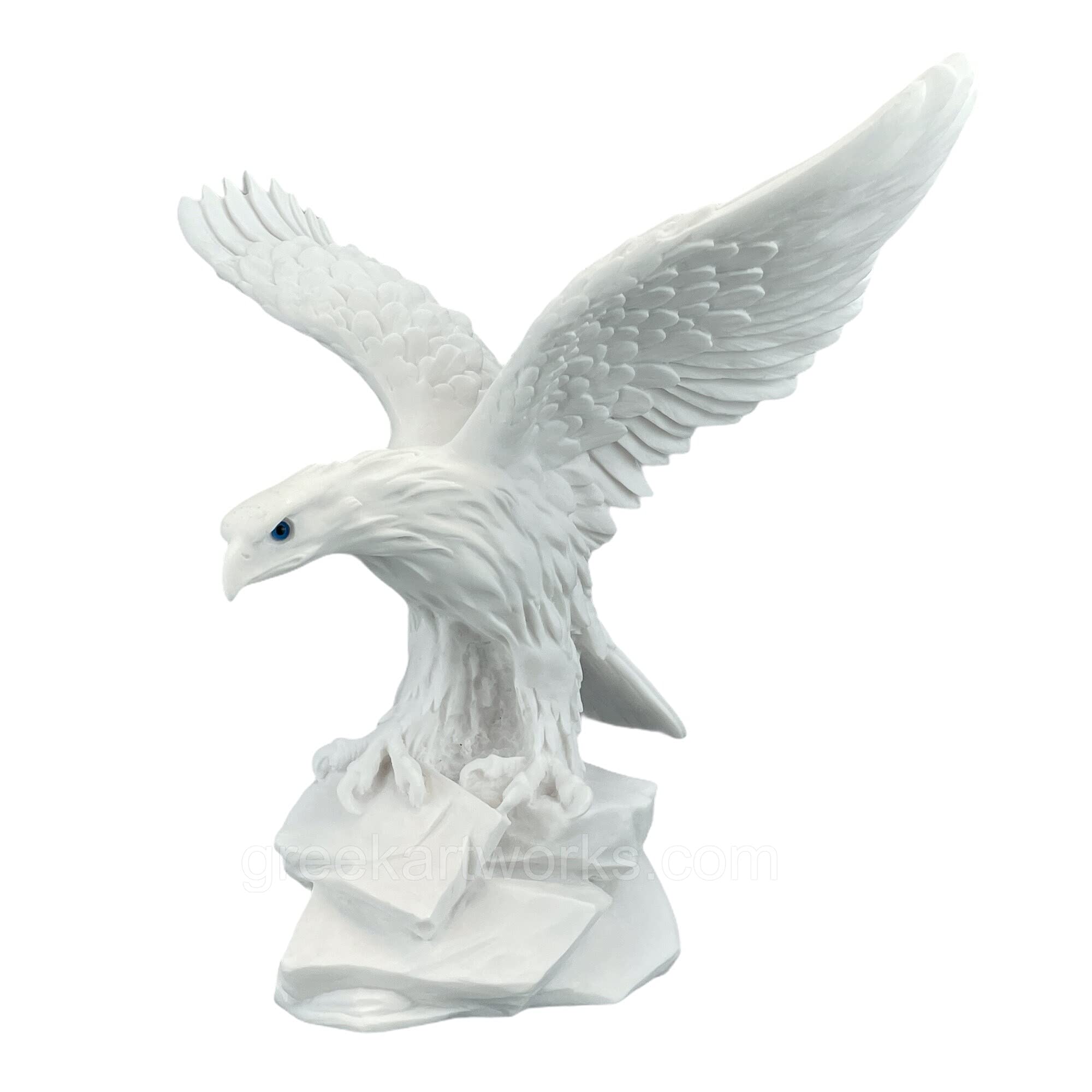 Estatua de águila de alas extensas grandes escultura animal salvaje halcón halcón figura