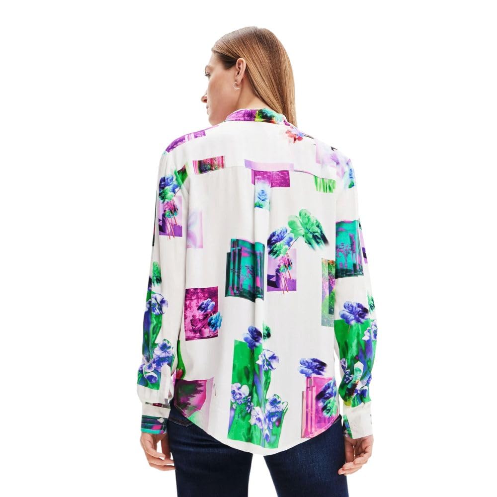 Desigual Cam_Trieste Blouse, Blanc, XL Femme