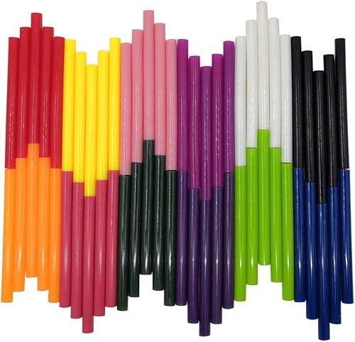 Tretar - Barras de pegamento termofusible de colores, mini barras de pegamento caliente de colores para manualidades, bricolaje, reparación general