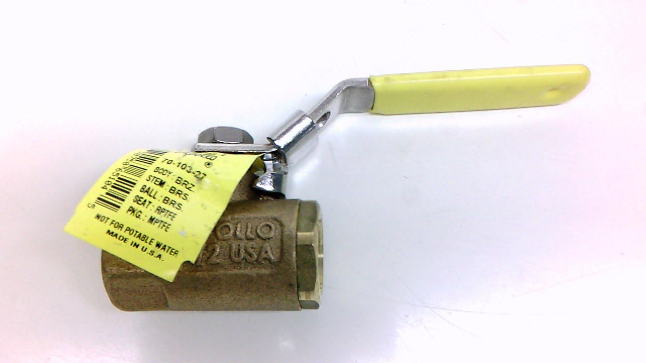 Apollo Valves 70-103-27 1/2” Size, 70 Series, Bronze Body, Threaded Ends W/ (-27) SS Latch Lock Lever, Ball Valve