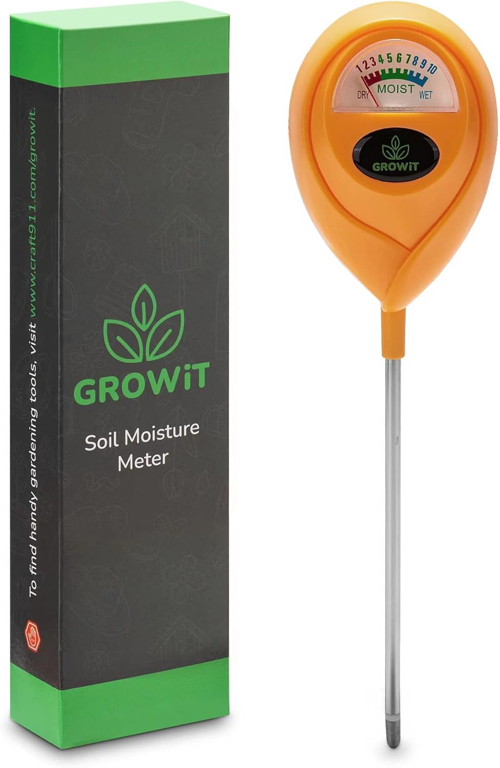 GROWIT Soil Moisture Meter Plant Water Meter for