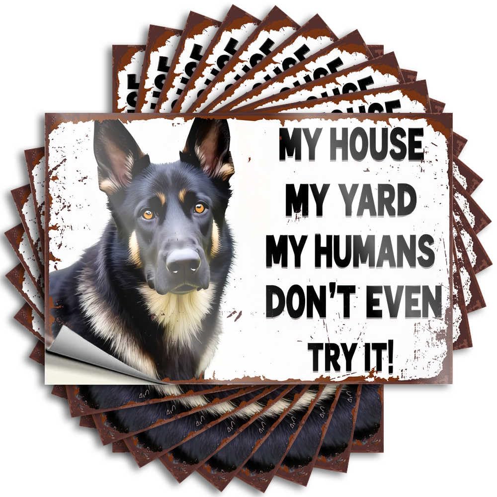 Winter, Decals Billiards Hat German Shepherd Warning Sign: Respect My Territory! | Coastal Waterproof Vinyl Stickers(12X18CM)