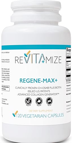 Regene-MAX+ Plus Biotina, cabello, piel y uñas. Reduce las líneas finas y las arrugas. Aumenta la producción de colágeno