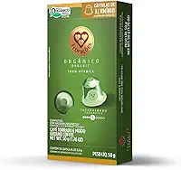 3 Corações Cápsulas de Café Orgânico, Compatíveis com Nespresso, contém 10 cápsulas