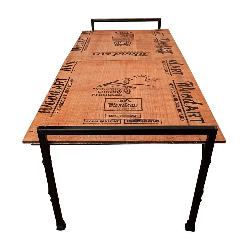 IMSmartMart Single Size Folding Bed | Iron Folding Bed | Wood Folding Bed for Household Purpose (6Ft. X 3Ft.)