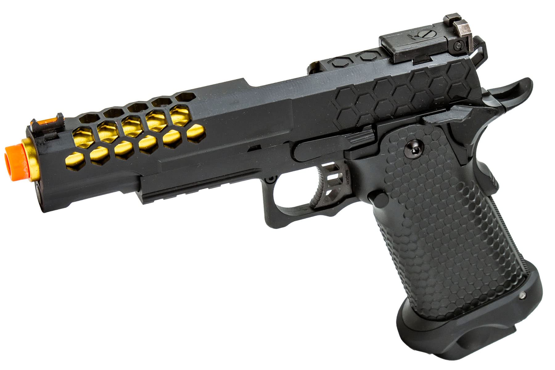 Amazon.com : 340 FPS Golden Ball x Eagle OTS .45 Hi-Capa Gas
