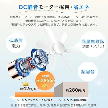シーリングファン 扇風機 サーキュレーター APP/リモコン遠隔操作DCモーター Amazon.co.jp : シーリングファンライト ZXhome 50cm 扇風機 一