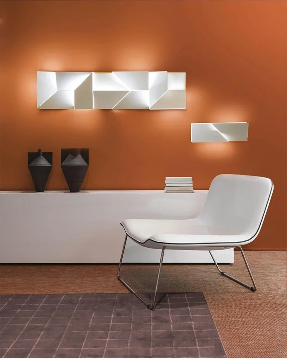 Lampada da parete di design italiano con sfondo a LED, modello creativo, arte, for interni, soggiorno, sala pranzo, camera letto, corridoio, arredamento for la casa(Warm light 3000K,L30 H120 W8cm)