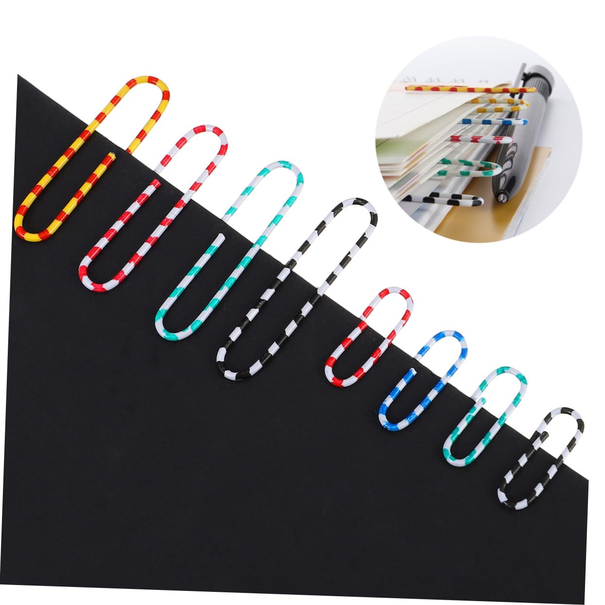 TEHAUX 2 Set Graffetta Per Fogli Carta Clip Taccuino Fermagli Per Graffette Piccolo Graffette Ideali Graffette Grandi Graffetta Color Zebra Graffetta Colorata Metallo Colorful 450 Pezzi*2