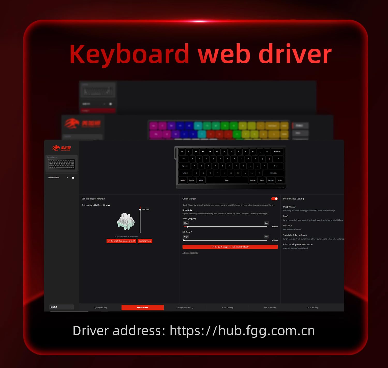 Madlions MAD 60 HE – Wooting Killer | Clavier de jeu magnétique/mécanique 60 % | Taux de polling 8000 Hz | Latence RT / réinitialisation Ultra Esport | 16,5 M RGB | Web Driver | Commutateur magnétique