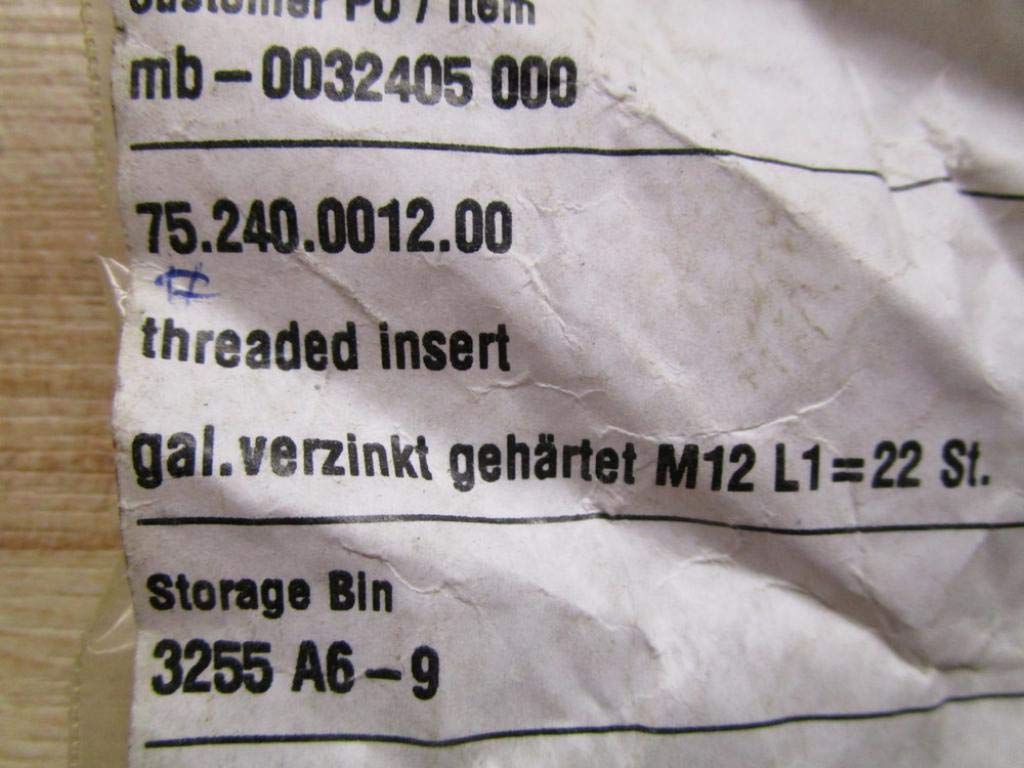 Multivac 75.240.0012.00 Threaded Insert (Pack of 4)