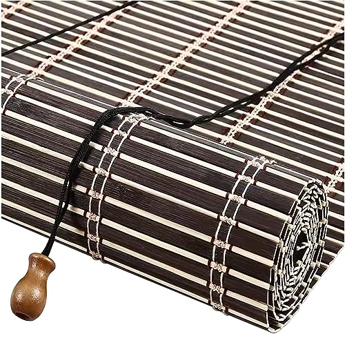 Retro Bamboo Window Shades, 45-135cm Breit, Natürlich Bambus Rollo,...