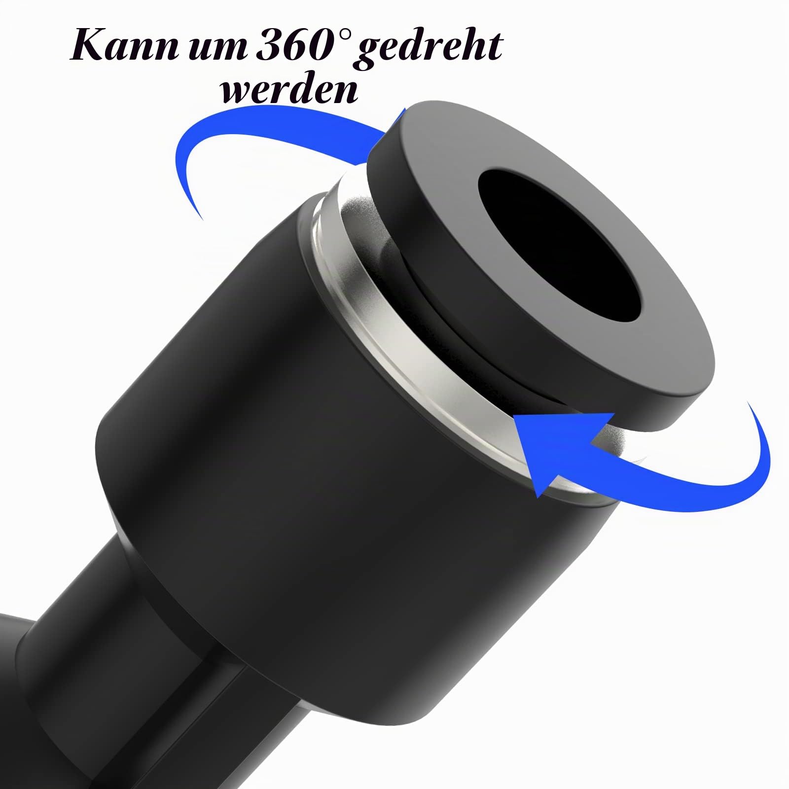 TAILONZ PNEUMATIC 4mm Schwarz Quick-Stecker Typ Rückschlagventil Gasrohr Kupplung SPU Rückschlagventil 5PCS