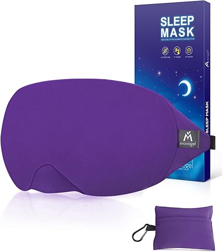 Mavogel Antifaz de algodón para dormir, diseño actualizado, máscara de sueño con bloqueo de luz, suave y cómoda para hombres y mujeres, anteojos