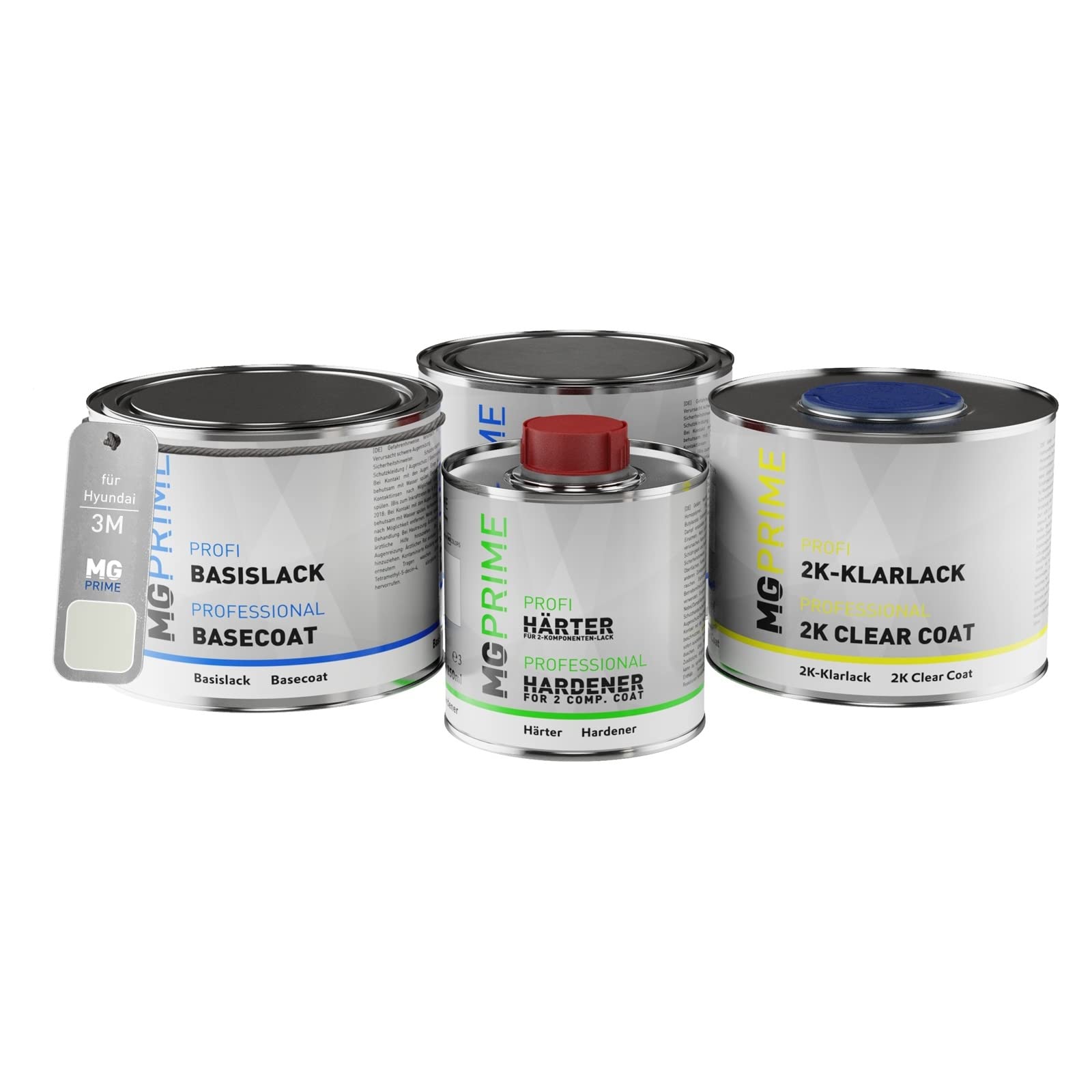 MG PRIME Kit pots de Peinture voiture pour Hyundai 3M Vanilla White 1,75L