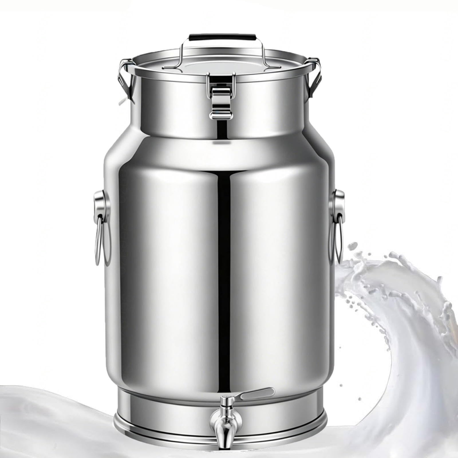aliooila Stainless Steel Olive Oil Dispenser with Tap 2.5-30l,A-2.5L