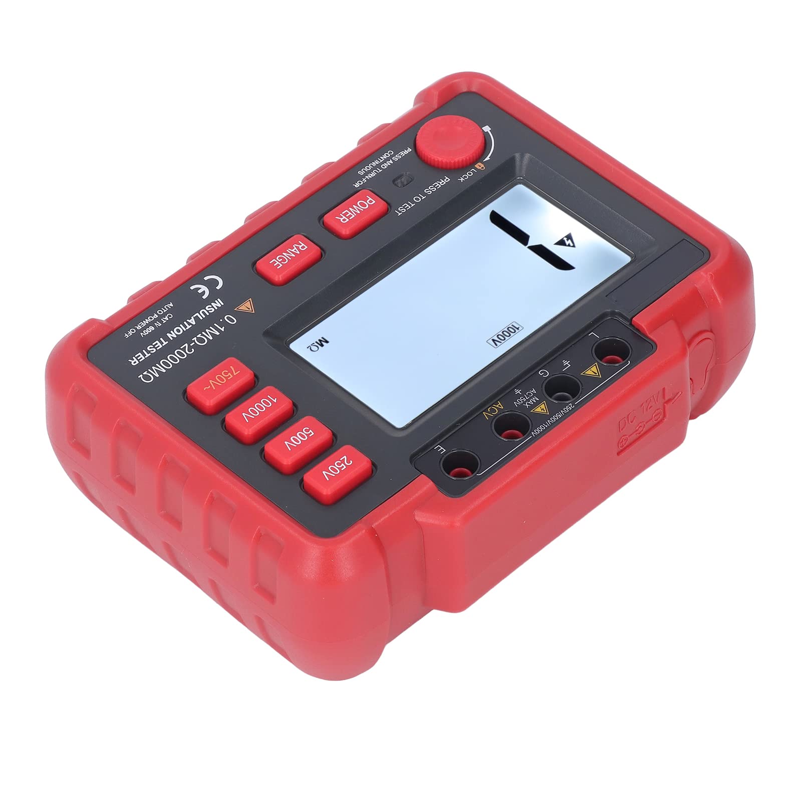 Tester di resistenza di terra di isolamento Megaohmmetro digitale Display retroilluminato Basso consumo Ampio intervallo di misurazione per cavi motore Apparecchiature