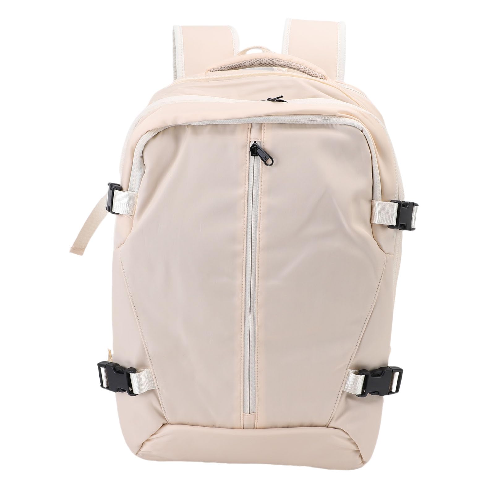 Alomejor Zaino a Compressione Sottovuoto Impermeabile Espandibile con Scomparto per Laptop per Viaggiatori D'affari, 36-55 Litri (Beige)